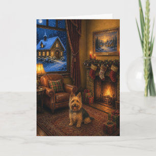Australischer Terrier Weihnachtskarte Feiertagskarte