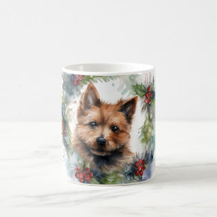 Australischer Terrier Weihnachtskranz Festlicher H Kaffeetasse