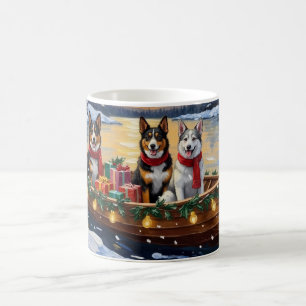 Australischer Tierzüchterhund Weihnachtsboot Urlau Kaffeetasse