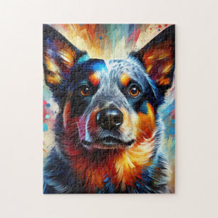 Australischer Treibhund Bunter Acryldruck