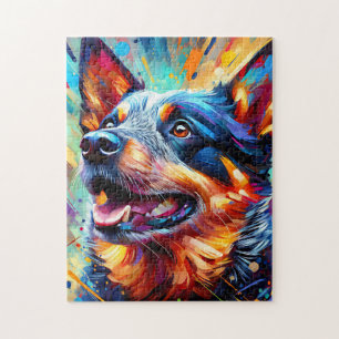 Australischer Treibhund Bunter Acryldruck