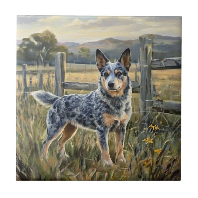 Australischer Treibhund Fliese (Vorderseite)