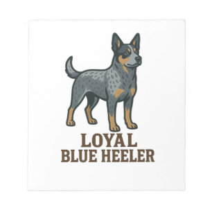 Australischer Treibhund Treuer Blue Heeler Notizblock