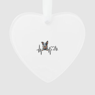 Australischer Tüderhund Herzschlag Ekg Herz Pfote Ornament