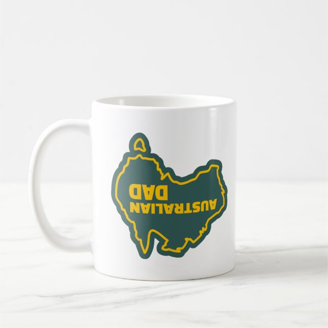Australischer Vater - Witziger Vater Kaffeetasse (Links)