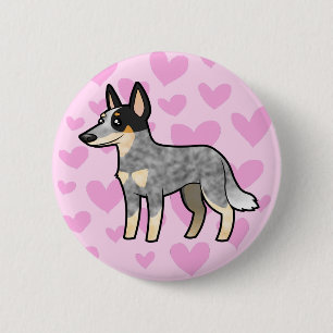 Australischer Vieh-Hund/Kelpie-Liebe Button