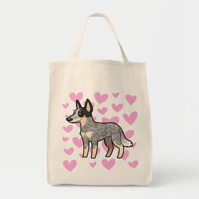 Australischer Vieh-Hund/Kelpie-Liebe Tragetasche (Vorne)