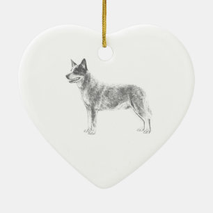 Australischer Vieh-Hund Keramik Ornament