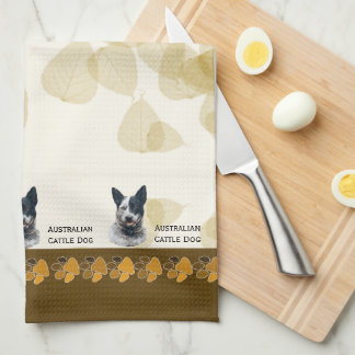 Australischer Vieh-Hund TAN verlässt Dishtowel Geschirrtuch