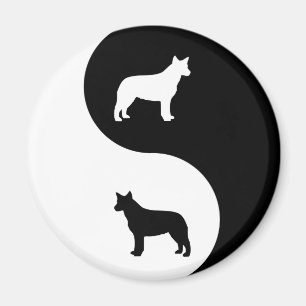 Australischer Vieh-Hund Yin Yang Magnet