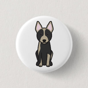 Australischer Vieh-HundeCartoon Button