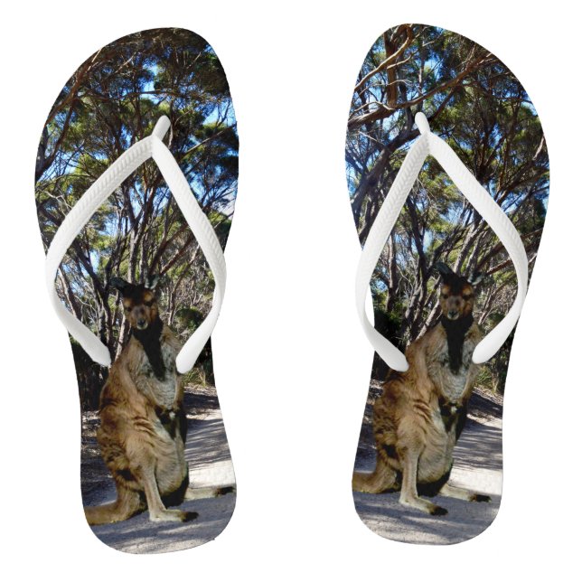 Australischer Wallaby auf der Straße, Flip Flops (Fußbett)