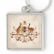 Australischer Wappen - Brauntint