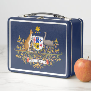 Australischer Wappen Metall Brotdose