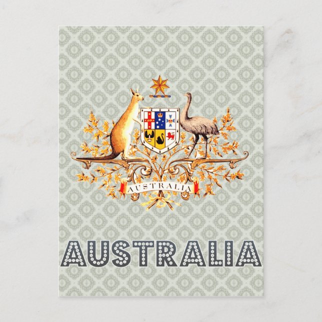 Australischer Wappen Postkarte (Vorderseite)