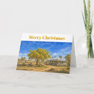 Australischer Weihnachts-Akazienbaum mit Christbau Karte
