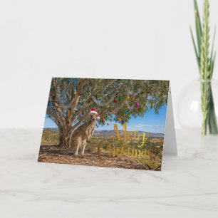 Australischer Weihnachts-Känguru-Gumtree-Baumschmu Karte