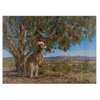 Australischer Weihnachts-Känguru-Gumtree-Baumschmu Schneidebrett