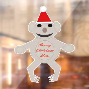 Australischer Weihnachts-Koala-Bär Fensteraufkleber