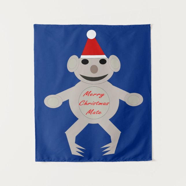 Australischer Weihnachts-Koala-Bär Wandteppich (Vorderseite)
