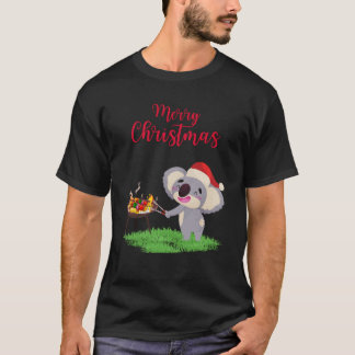 Australischer Weihnachts-Niedlich Koala genießt ei T-Shirt