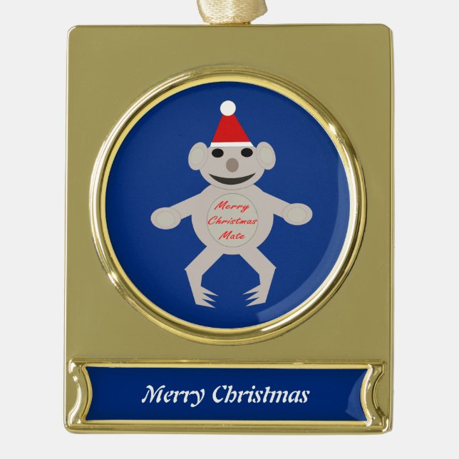 Australischer Weihnachtsbär Koala Custom Ornament (Vorderseite)