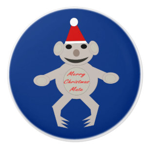 Australischer Weihnachtskoala-Keramik Knob Keramikknauf