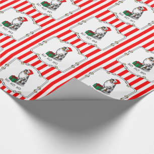 Australischer Weihnachtsschäfer (blauer Merle tan/ Geschenkpapier