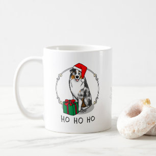 Australischer Weihnachtsschäfer (blauer Merle tan/ Kaffeetasse