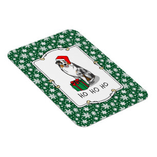 Australischer Weihnachtsschäfer (blauer Merle tan/ Magnet