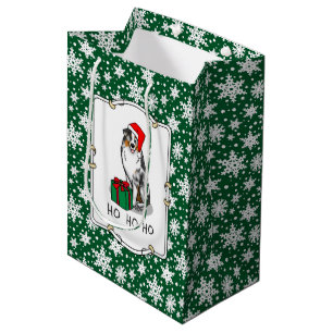 Australischer Weihnachtsschäfer (blauer Merle tan/ Mittlere Geschenktüte