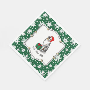 Australischer Weihnachtsschäfer (blauer Merle tan/ Serviette