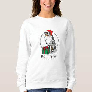 Australischer Weihnachtsschäfer (blauer Merle tan/ Sweatshirt