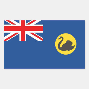 Australischer Western - Australische Flagge Rechteckiger Aufkleber