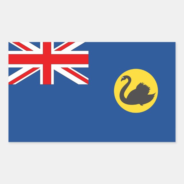 Australischer Western - Australische Flagge Rechteckiger Aufkleber (Vorderseite)