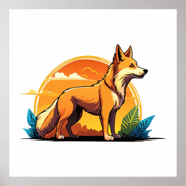 Australischer Wildhund Dingo Poster (Vorne)