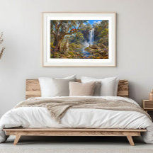 Australischer Wildlife-Wasserfall-Poster 20x16