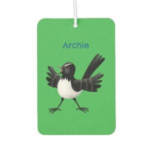 Australischer Willie Wagtail Cartoon personalisier Autolufterfrischer