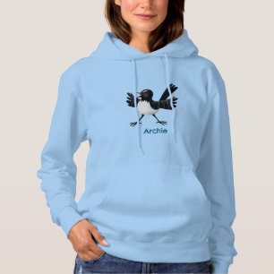 Australischer Willie Wagtail Cartoon personalisier Hoodie
