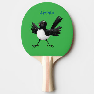Australischer Willie Wagtail Cartoon personalisier Tischtennis Schläger