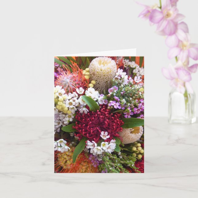 Australisches Blumenstrauß-Foto-Blume Karte (Orchidee)