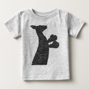 Australisches Boxkangaroo mit Slang Typografie B Baby T-shirt