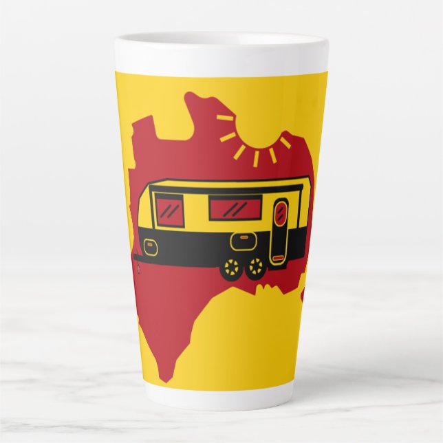 Australisches Caravan-Camping Milchtasse (Vorderseite)