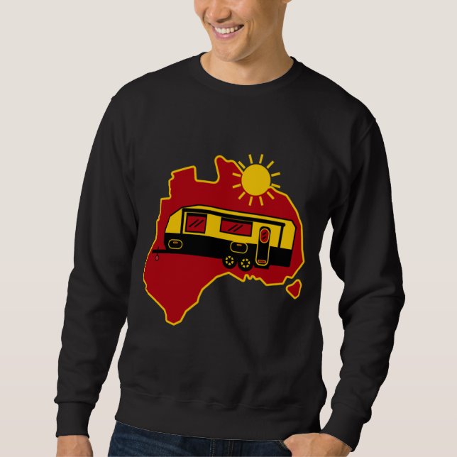 Australisches Caravan-Camping Sweatshirt (Vorderseite)