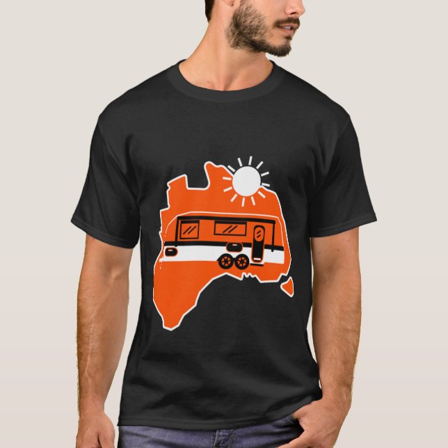 Australisches Caravan-Camping T-Shirt (Vorderseite)