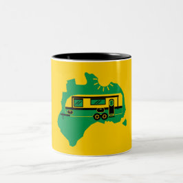 Australisches Caravan-Camping Zweifarbige Tasse