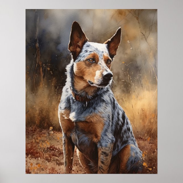 Australisches Cattle Dog Art Print Poster (Vorne)