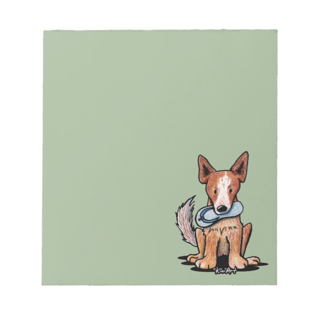 Australisches Cattledog Notepad Notizblock (Vorderseite)