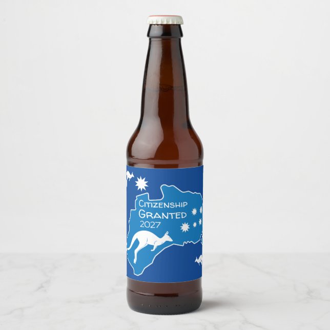 Australisches Citizenship Party - Geschenke Bierflaschenetikett (Vorderseite)