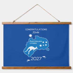 Australisches Citizenship Party - Geschenke Wandteppich Mit Holzrahmen